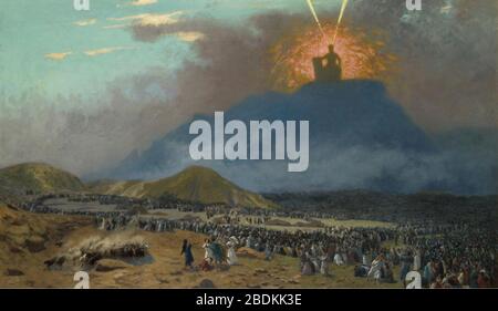 Moses On Mount Sinai 1900 By Jean-Leon Gerome Stock Photo - Alamy