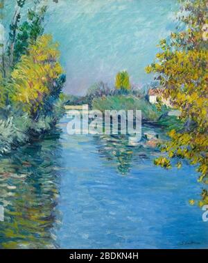 Gustave Caillebotte, Petit bras de la Seine, effet d'automne. 1890 ...