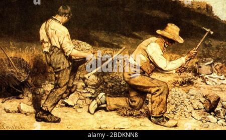 Gustave Courbet cortadores de pedras (II). Stock Photo
