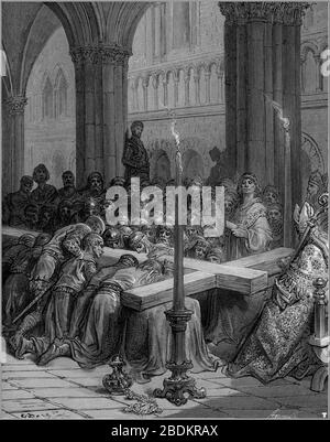 Gustave dore crusades the discovery of the true cross Stock Photo - Alamy