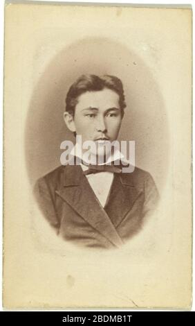 Half-length portrait of a young man, facing slightly right Stock Photo