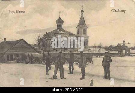 Halšany Zamkavaja Juraŭskaja. Гальшаны Замкавая Юраўская (1916) (4). Stock Photo