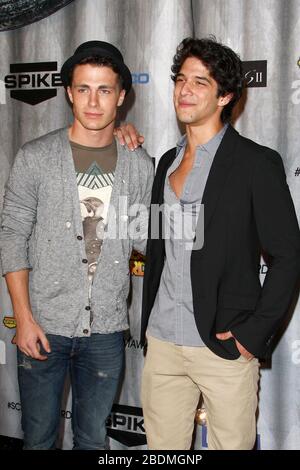 October 15, 2011, Los Angeles, CA, USA: LOS ANGELES - OCT 15:  Colton Haynes, Tyler Posey at the Scream Awards 2011 at the Universal Studios on October 15, 2011 in Los Angeles, CA (Credit Image: © Kay Blake/ZUMA Wire) Stock Photo