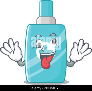 A cartoon design of ointment cream having a crazy face Stock Vector