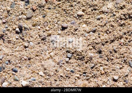 Pebbles and sand pattern background Stock Photo