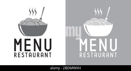 Restaurant menu vector logo template Stock Vector