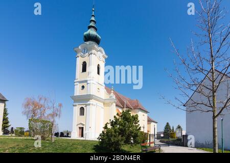 Zemendorf-Stöttera: church Kleinfrauenhaid, in Neusiedler See (Lake Neusiedl), Burgenland, Austria Stock Photo