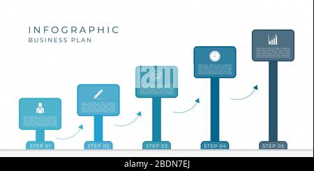 Infographic monitor grow up design for planning your business. vector illustration. Stock Vector