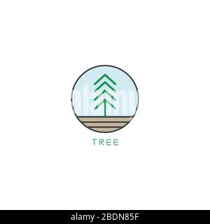 This logo depicts a tree. This logo is good for use by companies or foundations working in the field of environmental conservation. Stock Vector