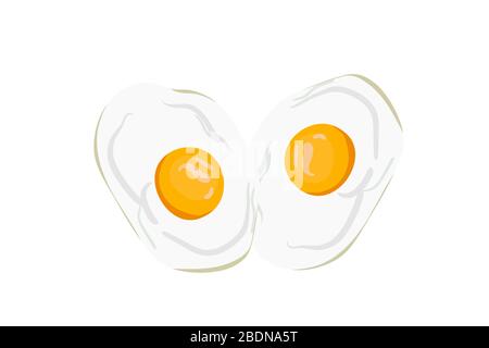 Omelet breakfast with eggs. Vector illustration. Healthy eating food. Stock Vector