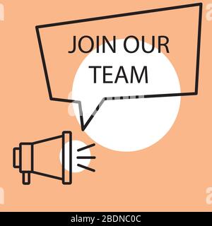 Join our team Bullhorn message icon vector design Stock Vector