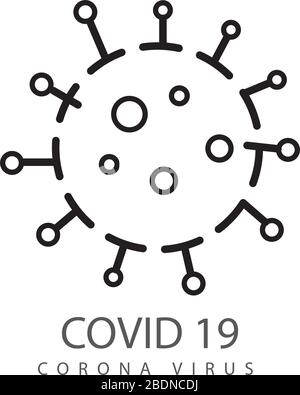 CoronaVirus Covid-19 Icon / logo Stock Vector