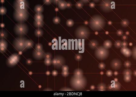 High tech vector illustration. Red background and light. Stock Vector
