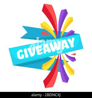 Giveaway banner for social media promotion and advertizing Stock Vector