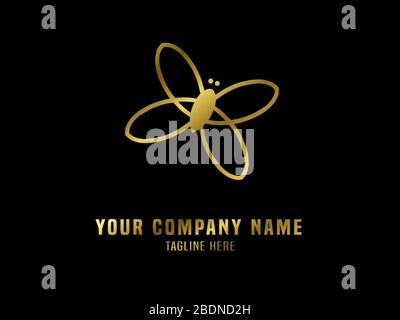Abstract Logo Vector Gradient Butterfly Stock Vector