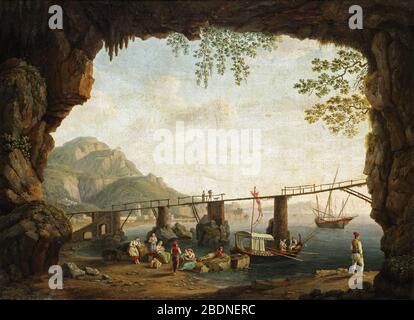 Jacob Philipp Hackert - A Majura nel Golfo di Salerno (1804). Stock Photo