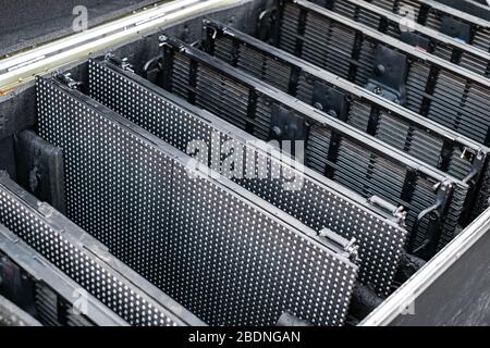 LED display modules in box Stock Photo