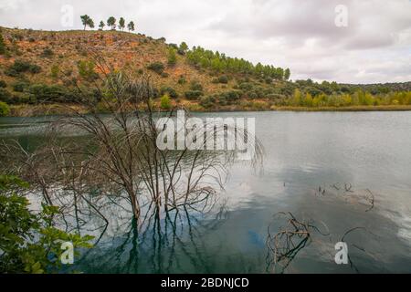 Santos Morcillo lake. Lagunas de Ruidera Natural Park, Ciudad Real province, Castilla La Mancha, Spain. Stock Photo