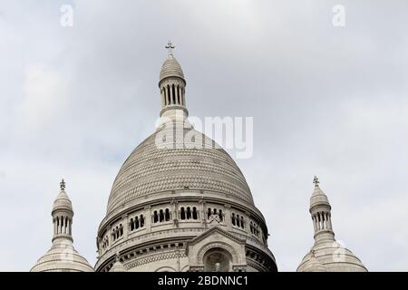 Sacre Coeur and Montmartre, Paris France Stock Photo