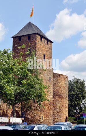 Ahrweiler, Rhineland-Palatinate, Germany , medieval city tower in the picturesque village in Ahr valley Stock Photo