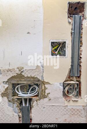 Electrical wiring electrical installation of cabling Stock Photo - Alamy