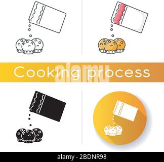 Candy making icon. Linear black and RGB color styles. Sweet dessert cooking, sugar confection preparation. Tasty dainty, delicious chocolate treat and Stock Vector