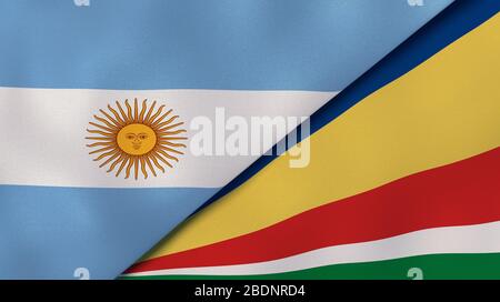 Two states flags of Australia and Argentina. High quality business  background. 3d illustration Stock Photo - Alamy