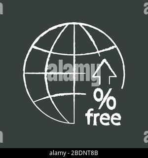 Non-tariff barriers chalk white icon on black background. Tax free trade. Import quota and licensing, subsidy, customs delay, technical barriers Stock Vector