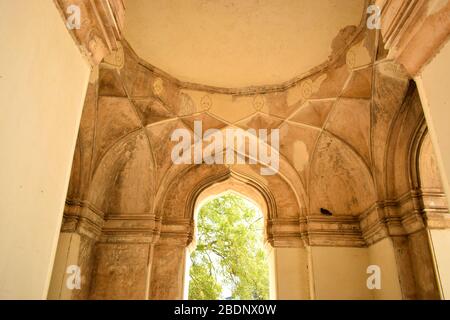 Beautiful Architecture Of Corridor At An Ancient Historical Seven Tombs in Hyderabad India stock photograph Stock Photo