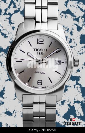 Alexandria Egypt March 3 2020 Tissot classic watch advertising