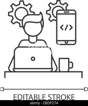 Programming , Thin Line and Pixel Perfect Icons Stock Vector Image ...