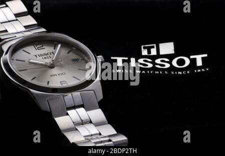 Alexandria Egypt March 3 2020 Tissot classic watch advertising