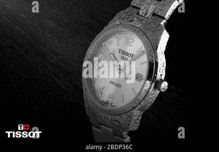 Alexandria Egypt March 3 2020 Tissot classic watch advertising