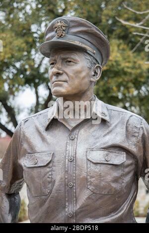 admiral nimitz, famous son of fredericksburg in the hill country of texas Stock Photo