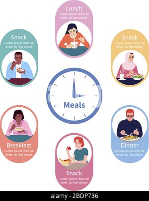 Plan your meal infographic with dish, chart and icons, healthy food and ...