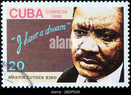 Martin Luther King Jr. on cuban postage stamp Stock Photo