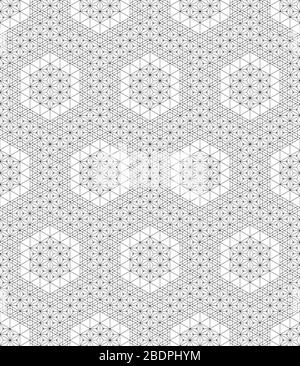 Seamless geometric pattern .Based on elements japanese style Kumiko.Black lines.For design template,textile,fabric,wrapping paper,laser cutting and en Stock Vector