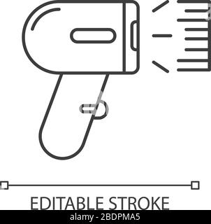 Barcode scanner pixel perfect linear icon. Asset tracking optical software, data reader. Thin line customizable illustration. Contour symbol. Vector Stock Vector