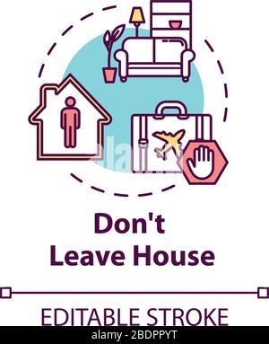 Self Isolate - Home Quarantine - Icon as EPS 10 File Stock Vector Image ...