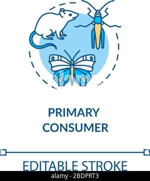 Grazing food chain concept icon with text. Herbivores and carnivores ...