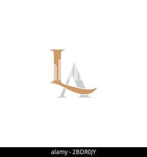 Initial letter la logo or al logo vector design template Stock Vector