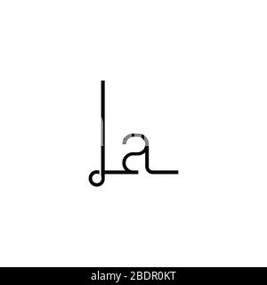 Initial letter la logo or al logo vector design template Stock Vector
