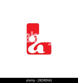 Initial letter la logo or al logo vector design template Stock Vector