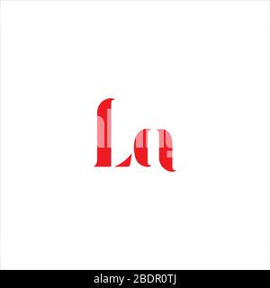 Initial letter la logo or al logo vector design template Stock Vector