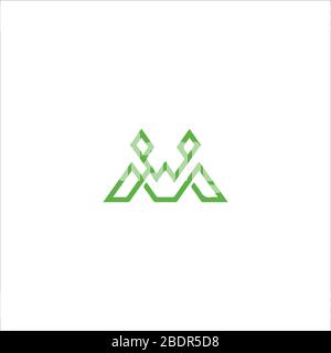 Initial letter mw logo or wm logo vector design template Stock Vector