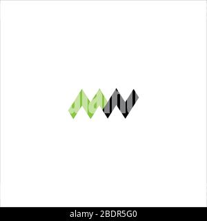 Initial letter mw logo or wm logo vector design template Stock Vector