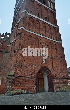 Church Of St. George The Victorious, formerly Friedland Church, founded in 1313. Pravdinsk, formerly Friedland, Kaliningrad region, Russia Stock Photo