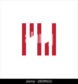 Initial letter pw logo or wp logo vector design template Stock Vector