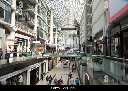 Canada, Ontario, Toronto, Eaton Centre, shopping, Mall, shopping centre, downtown, Stock Photo