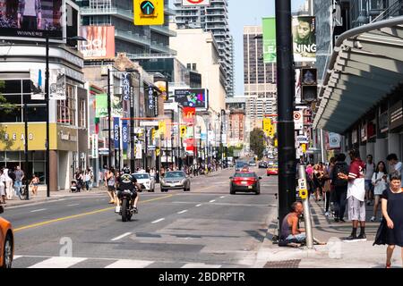Yonge and Dundas square in Downtown Toronto, Ontario, Canada, North America Stock Photo
